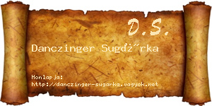 Danczinger Sugárka névjegykártya